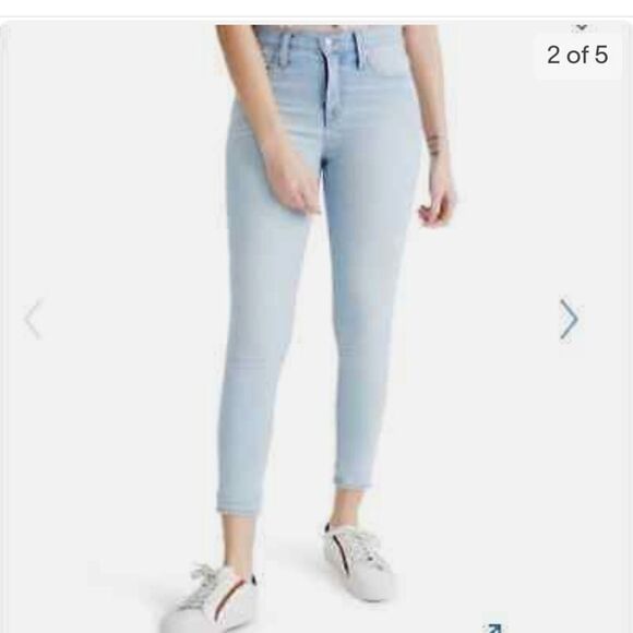 Madewell High Rise Light Wash Skinny Cropped Jean size 32  ( 10-12 ) PER… - Picture 8 of 9